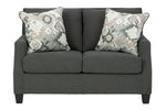 Bayonne Charcoal Fabric Loveseat