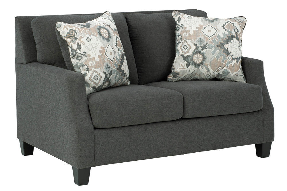 Bayonne Charcoal Fabric Loveseat