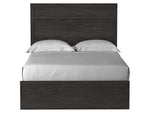 Belachime Black Wood Full Panel Bed