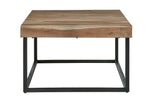 Bellwick Natural Wood/Black Metal Coffee Table