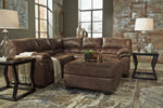 Bladen 2-Pc Coffee Faux Leather Sectional with RAF Sofa (Oversized)