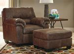 Bladen Coffee Faux Leather Ottoman