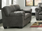 Bladen Slate Faux Leather Loveseat