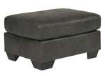 Bladen Slate Faux Leather Ottoman