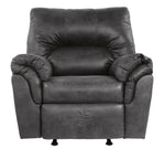 Bladen Slate Faux Leather Manual Rocker Recliner