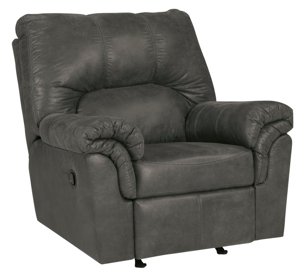 Bladen Slate Faux Leather Manual Rocker Recliner