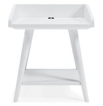 Blariden White Wood Accent Table
