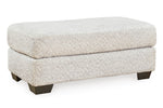 Signature Design Brebryan Flannel Plush Fabric Ottoman