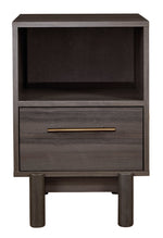 Brymont Dark Gray Wood 1-Drawer Nightstand