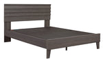 Brymont Dark Gray Wood Queen Platform Bed with Headboard