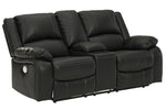 Calderwell Black Power Recliner Loveseat