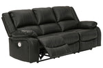 Calderwell Black Power Recliner Sofa