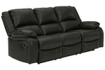 Calderwell Black Manual Recliner Sofa