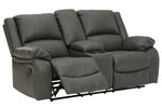 Calderwell Gray Manual Recliner Loveseat