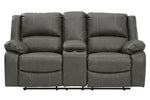 Calderwell Gray Manual Recliner Loveseat