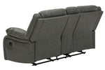 Calderwell Gray Manual Recliner Loveseat