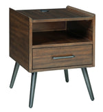 Calmoni Brown Wood End Table