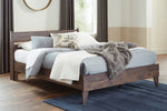 Calverson Mocha Wood Full Platform Bed with Headboard