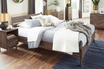 Calverson Mocha Wood Full Platform Bed with Headboard