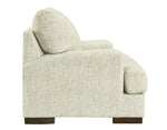 Caretti Parchment Chenille Microfiber Chair and a Half