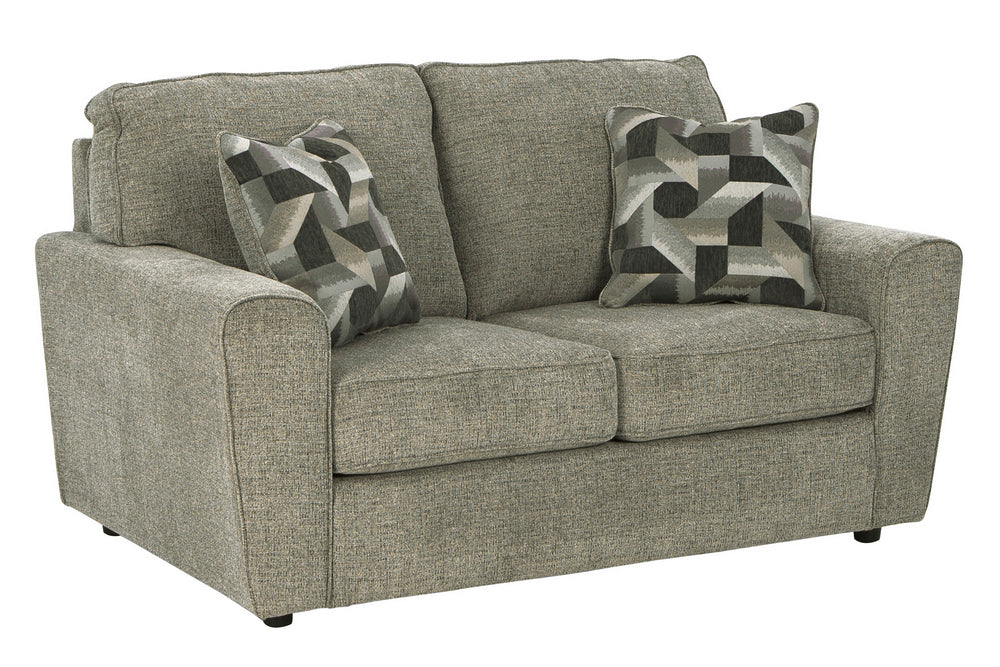 Signature Design Cascilla Pewter Chenille Loveseat