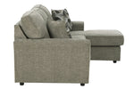 Signature Design Cascilla Pewter Chenille Reversible Sectional Sofa (Oversized)