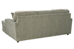 Signature Design Cascilla Pewter Chenille Reversible Sectional Sofa (Oversized)