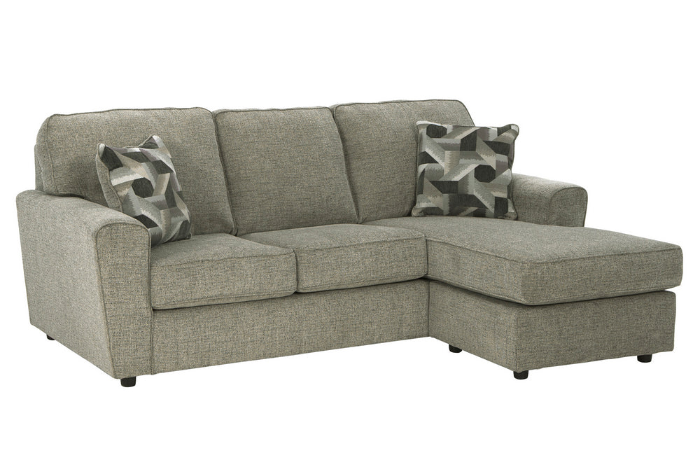 Signature Design Cascilla Pewter Chenille Reversible Sectional Sofa (Oversized)