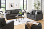 Signature Design Cascilla Slate Chenille Loveseat