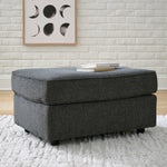 Signature Design Cascilla Slate Chenille Ottoman