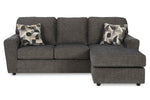 Signature Design Cascilla Slate Chenille Reversible Sectional Sofa (Oversized)