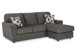 Signature Design Cascilla Slate Chenille Reversible Sectional Sofa (Oversized)