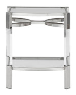 Chaseton Clear/Silver Accent Table