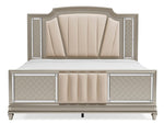 Chevanna Cream/Platinum King Panel Bed