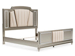 Chevanna Cream/Platinum King Panel Bed