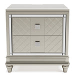 Chevanna Platinum Wood 2-Drawer Nightstand