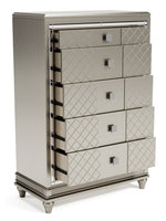 Chevanna Platinum Wood 5-Drawer Chest