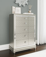 Chevanna Platinum Wood 5-Drawer Chest