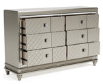 Chevanna Platinum Wood 6-Drawer Dresser