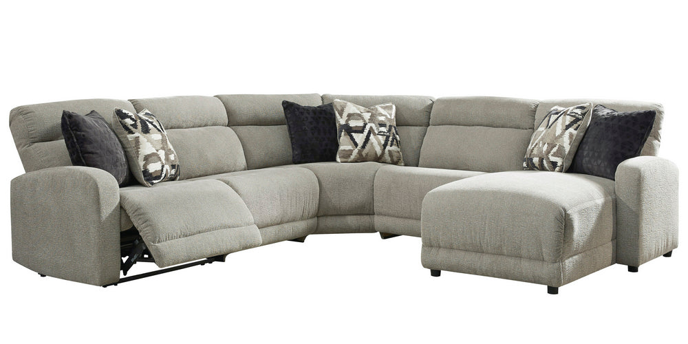 Colleyville 5-Pc Stone RAF Power Recliner Sectional