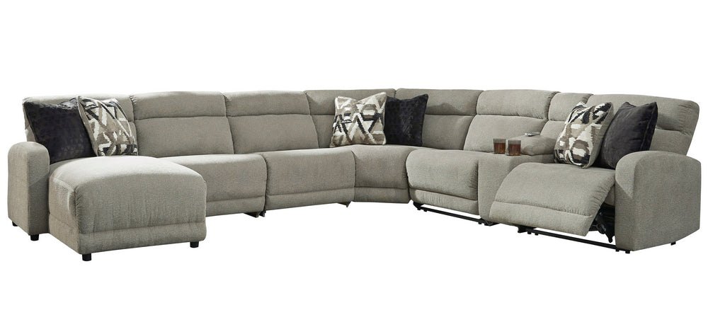 Colleyville 7-Pc Stone LAF Power Recliner Sectional with Console