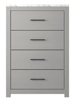 Cottonburg White/Light Gray 4-Drawer Chest