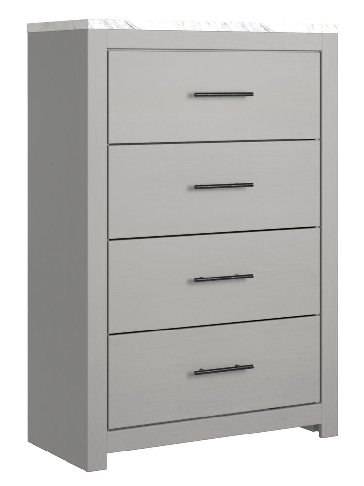 Cottonburg White/Light Gray 4-Drawer Chest