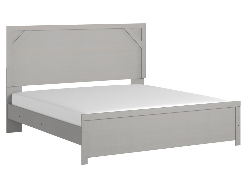 Cottonburg Light Gray Wood King Panel Bed