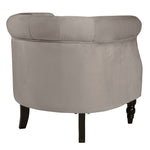 Deaza Taupe Velvet Accent Chair