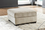 Decelle Putty Chenille Oversized Accent Ottoman