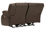 Denoron Chocolate Power Recliner Loveseat