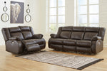 Denoron Chocolate Power Recliner Loveseat