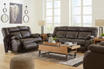 Denoron Chocolate Power Recliner Loveseat