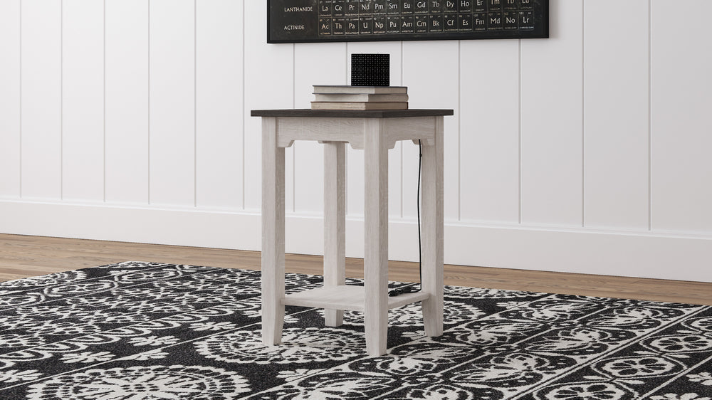 Dorrinson Two-Tone Chair Side End Table